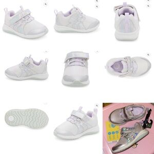Size 7M ; SR machine washable Light Silver Toddler Girl’s Sneakers New W/tag